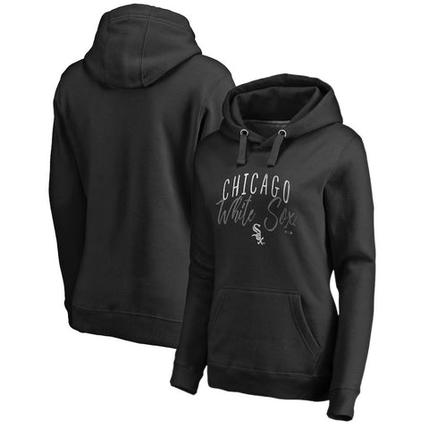 Chicago White Sox   Women's Plus Size Graceful Pullover Hoodie - Black