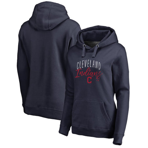Cleveland Indians   Women's Graceful Pullover Hoodie - Navy