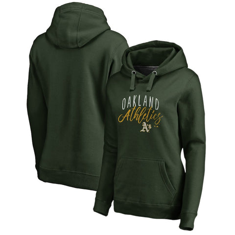 Oakland Athletics   Women's Plus Size Graceful Pullover Hoodie - Green