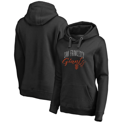 San Francisco Giants   Women's Plus Size Graceful Pullover Hoodie - Black