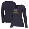Buffalo Sabres   Women's Plus Size Graceful Long Sleeve T-Shirt - Navy