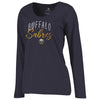 Buffalo Sabres   Women's Plus Size Graceful Long Sleeve T-Shirt - Navy