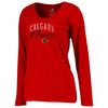 Calgary Flames   Women's Plus Size Graceful Long Sleeve T-Shirt - Red