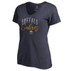 Buffalo Sabres   Women's Plus Size Graceful V-Neck T-Shirt - Navy