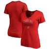 Carolina Hurricanes   Women's Plus Size Graceful V-Neck T-Shirt - Red