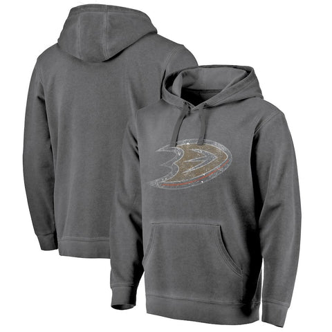 Anaheim Ducks   Shadow Washed Logo Pullover Hoodie - Black