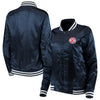 Boston Red Sox Antigua Women's Strut Full-Zip Bomber Jacket
