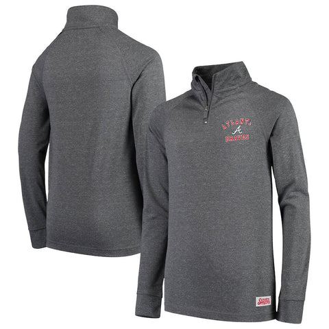 Atlanta Braves Stitches Youth Quarter-Zip Pullover Jacket