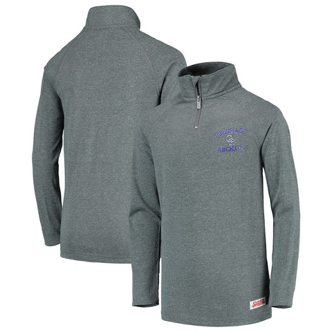Colorado Rockies Stitches Youth Quarter-Zip Pullover Jacket
