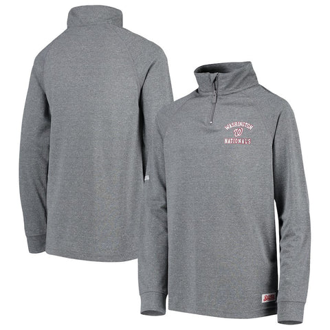 Washington Nationals Stitches Youth Quarter-Zip Pullover Jacket
