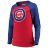 Chicago Cubs G-III 4Her by Carl Banks Women's Top Ranking Tunic Raglan Crew Sweatshirt
