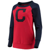 Cleveland Indians G-III 4Her by Carl Banks Women's Top Ranking Tunic Raglan Crew Sweatshirt