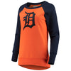 Detroit Tigers G-III 4Her by Carl Banks Women's Top Ranking Tunic Raglan Crew Sweatshirt