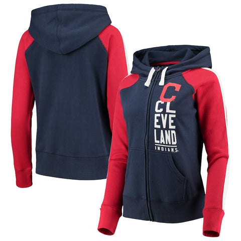 Cleveland Indians G-III 4Her by Carl Banks Women's Game Changer Raglan Full-Zip Jacket