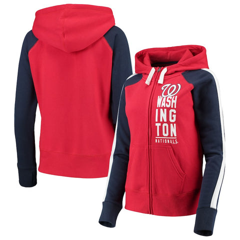 Washington Nationals G-III 4Her by Carl Banks Women's Game Changer Raglan Full-Zip Jacket