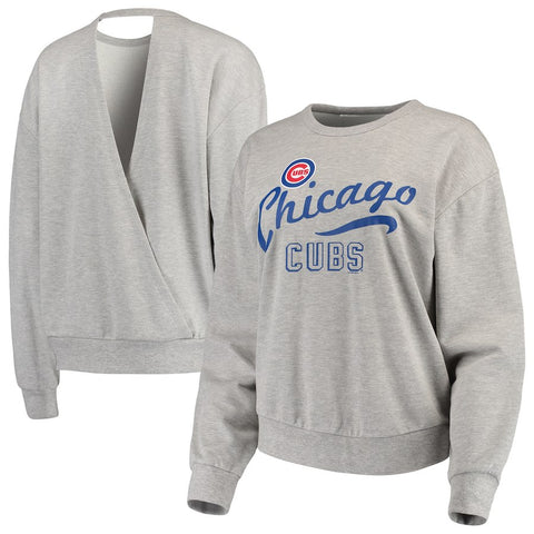 Chicago Cubs Touch by Alyssa Milano Women's Femme Flare Crew Sweatshirt