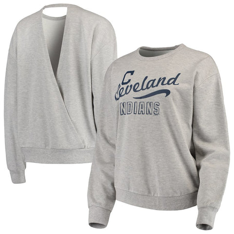Cleveland Indians Touch by Alyssa Milano Women's Femme Flare Crew Sweatshirt
