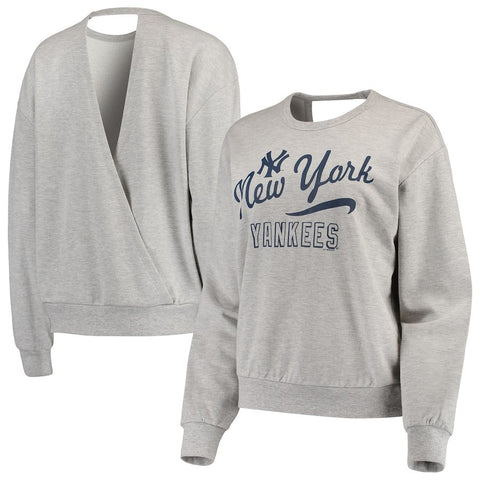 New York Yankees Touch by Alyssa Milano Women's Femme Flare Crew Sweatshirt