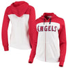 Los Angeles Angels Touch by Alyssa Milano Women's Scrimmage Full-Zip Hoodie