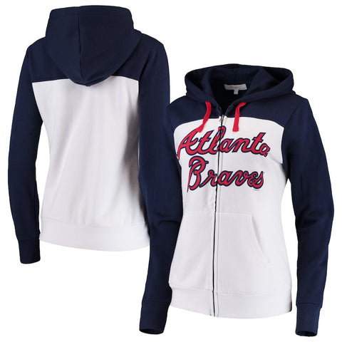 Atlanta Braves Touch by Alyssa Milano Women's Scrimmage Full-Zip Hoodie