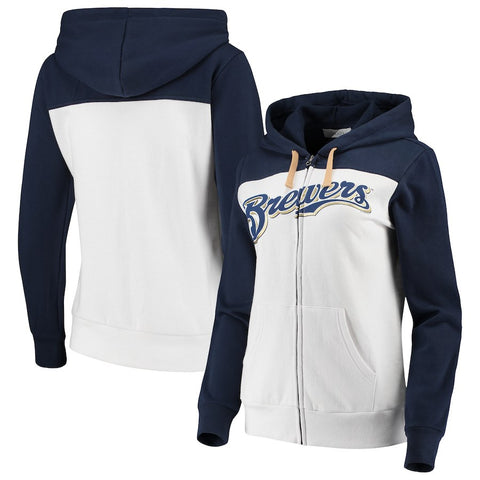 Milwaukee Brewers Touch by Alyssa Milano Women's Scrimmage Full-Zip Hoodie