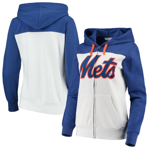 New York Mets Touch by Alyssa Milano Women's Scrimmage Full-Zip Hoodie
