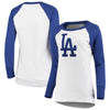 Los Angeles Dodgers G-III 4Her by Carl Banks Women's Top Ranking Tunic Raglan Crew Sweatshirt