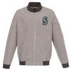 Seattle Mariners JH Design Lightweight Nylon Bomber Jacket