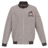 Miami Marlins JH Design Lightweight Nylon Bomber Jacket