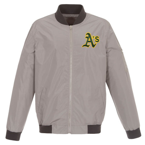 Los Angeles Angels JH Design Lightweight Nylon Bomber Jacket