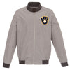 Milwaukee Brewers JH Design Lightweight Nylon Bomber Jacket