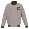 Cleveland Indians JH Design Lightweight Nylon Bomber Jacket