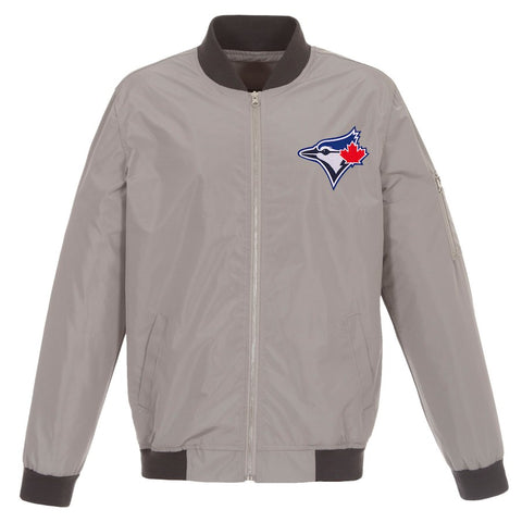 Toronto Blue Jays JH Design Lightweight Nylon Bomber Jacket
