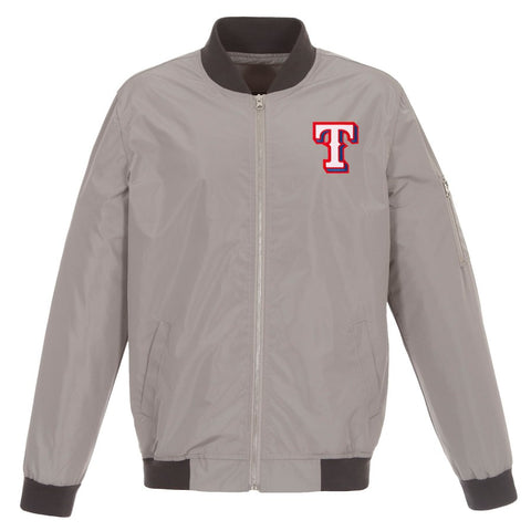 Texas Rangers JH Design Lightweight Nylon Bomber Jacket