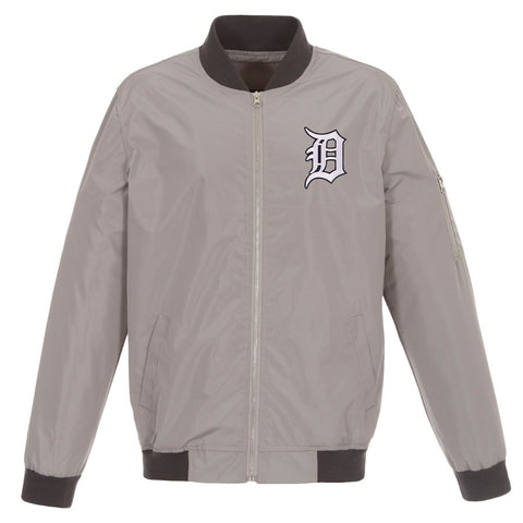 Detroit Tigers JH Design Lightweight Nylon Bomber Jacket