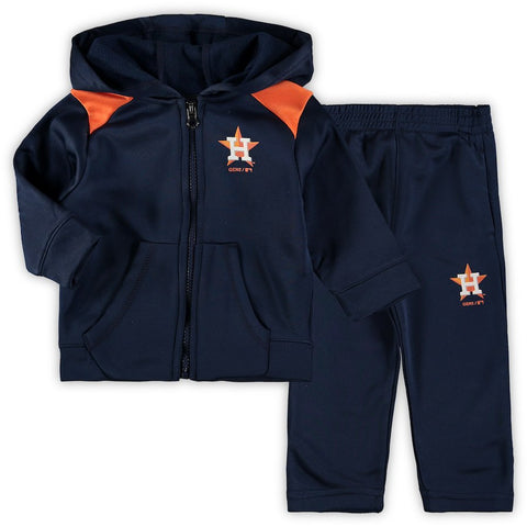 Houston Astros Majestic Infant Play Action Full-Zip Hoodie & Pants Set - Navy