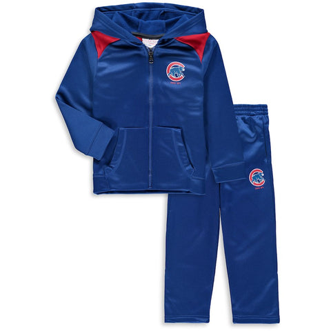 Chicago Cubs Majestic Toddler Play Action Full-Zip Hoodie & Pants Set - Royal