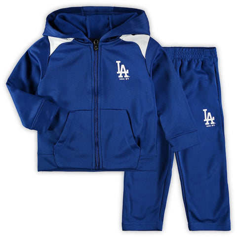 Los Angeles Dodgers Majestic Toddler Play Action Full-Zip Hoodie & Pants Set - Royal