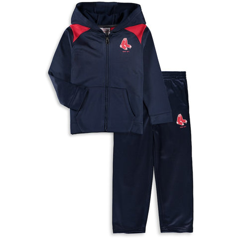 Boston Red Sox Majestic Toddler Play Action Full-Zip Hoodie & Pants Set - Navy