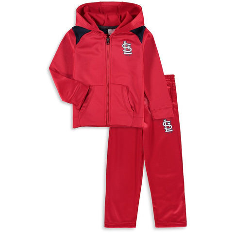 St. Louis Cardinals Majestic Toddler Play Action Full-Zip Hoodie & Pants Set - Red