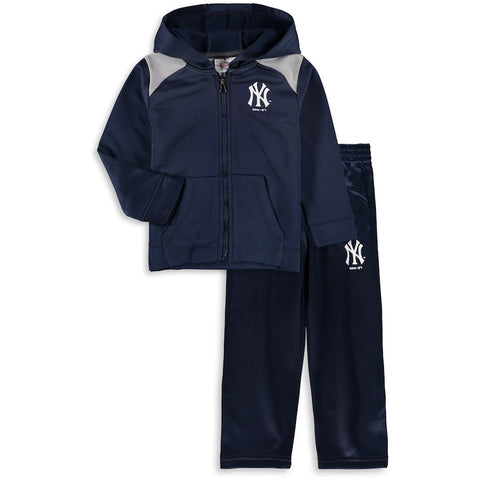 New York Yankees Majestic Toddler Play Action Full-Zip Hoodie & Pants Set - Navy