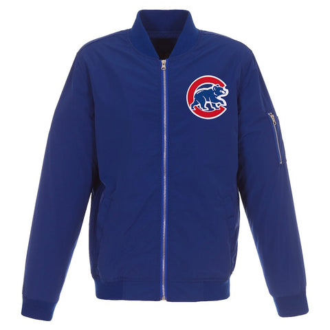 Chicago Cubs JH Design Lightweight Nylon Bomber Jacket
