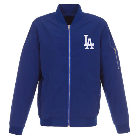 Los Angeles Dodgers JH Design Lightweight Nylon Bomber Jacket