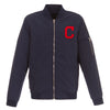 Cleveland Indians JH Design Lightweight Nylon Bomber Jacket