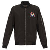 Miami Marlins JH Design Lightweight Nylon Bomber Jacket