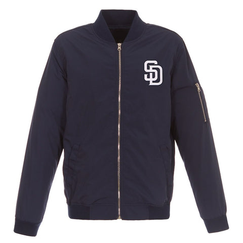 San Diego Padres JH Design Lightweight Nylon Bomber Jacket