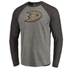 Anaheim Ducks   Father's Day Greatest Dad Raglan Tri-Blend Long Sleeve T-Shirt