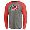 Carolina Hurricanes   Father's Day Greatest Dad Raglan Tri-Blend Long Sleeve T-Shirt