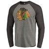 Chicago Blackhawks   Big & Tall Father's Day Greatest Dad Raglan Tri-Blend Long Sleeve T-Shirt