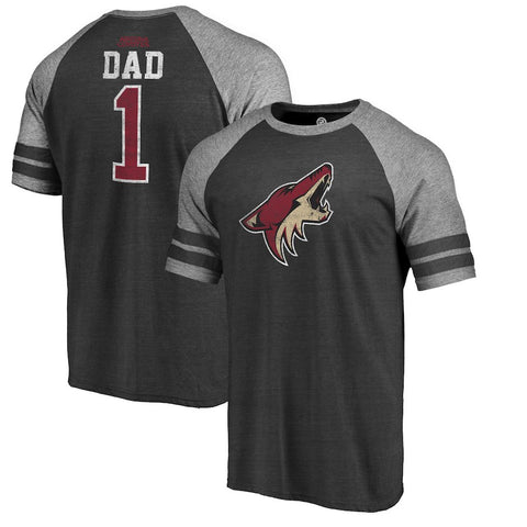 Arizona Coyotes   Father's Day Greatest Dad Raglan Tri-Blend T-Shirt
